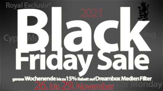 Royal Exclusiv Dreambox medien filter BLACK FRIDAY SALE CYPER MONDAY WEEKEND
